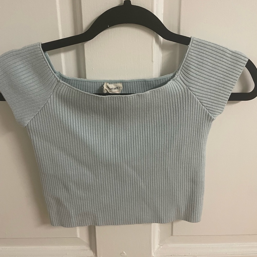 Emory Park Cropped Knit Tee size small